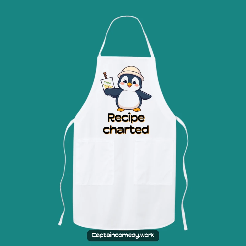 Funny Penguin Navigator Apron: Determined Kitchen Adventure Wear