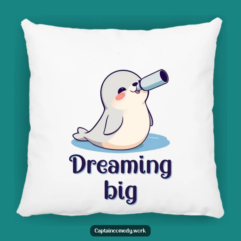 Funny Seal Explorer Pillow: Cozy Ocean Accent Cushion Gift