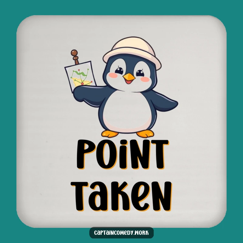 Funny Penguin Navigator Coasters: Determined Adventure Protection