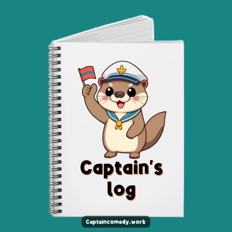 Funny Otter Captain Flag Notebook: Hilarious Journal for Nautical Ideas