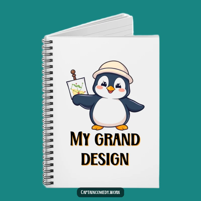 Funny Penguin Navigator Notebook: Determined Adventure Journal